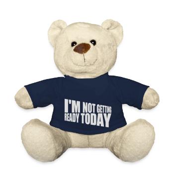 not getting ready today - Teddy Bear - french navy - Front
