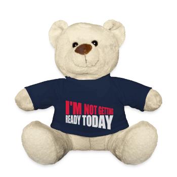 not getting ready today - Teddy Bear - french navy - Front