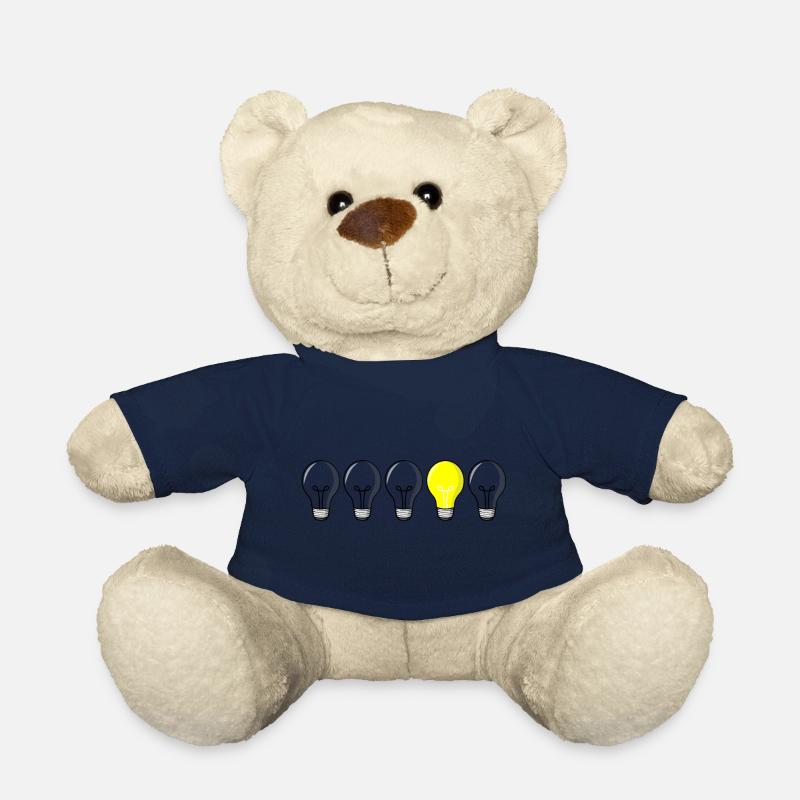 5 ampoules - lumière allumée - Nounours - bleu marine