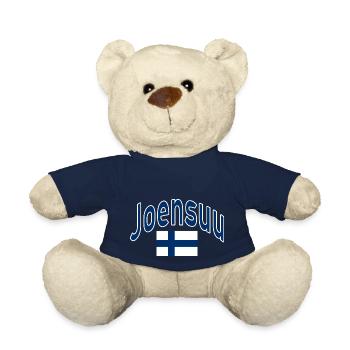 Joensuu finland flag - Teddy Bear - french navy - Front