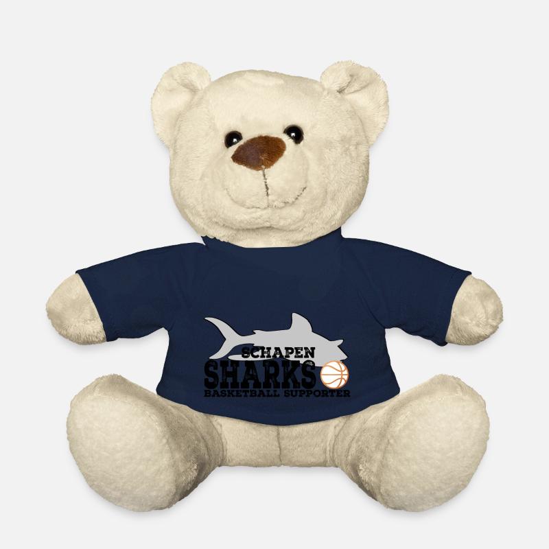Sharks Supporter WHITE Rust Orange Ball - Teddy - French Navy