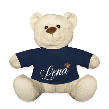 Lena Custom Name for Women Kids Toddlers - Lena - Teddy Bear - french navy - Front