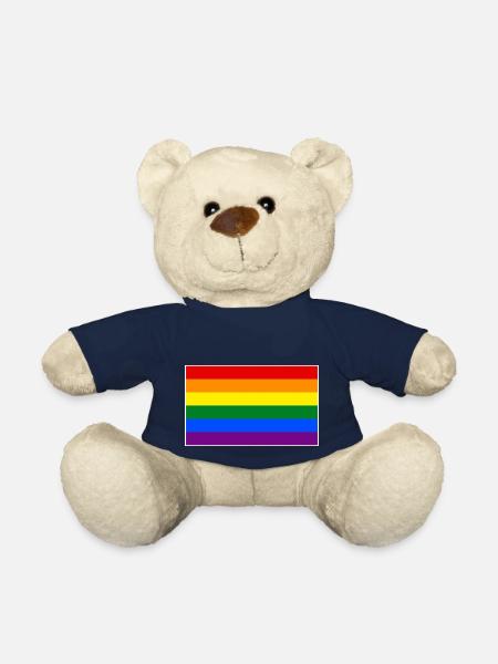 Rainbow Flag - Teddy Bear - french navy