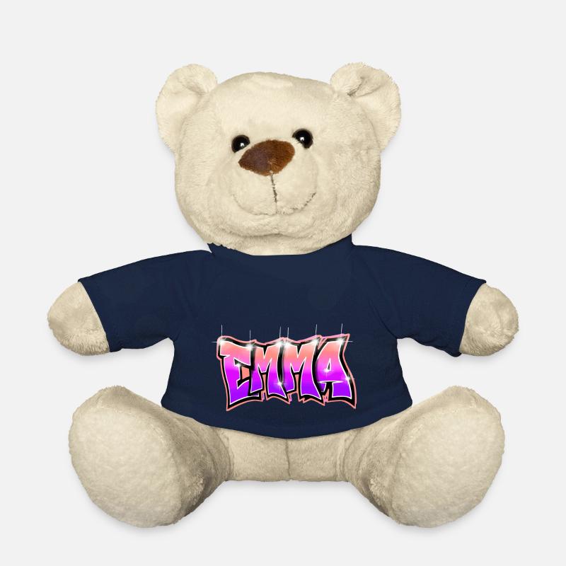 Graffiti Tag Name EMMA Pink - Teddy - French Navy