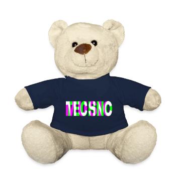 musique techno dj raver dubstep edm trance party - Nounours - bleu marine - Devant