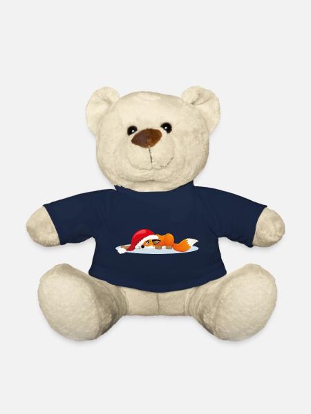 Christmas fox - Teddy Bear - french navy