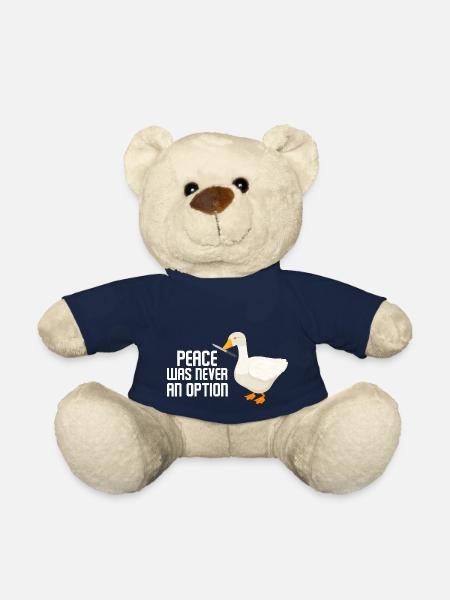 Peace Was Never An Option Goose Game - Teddy Bear - french navy