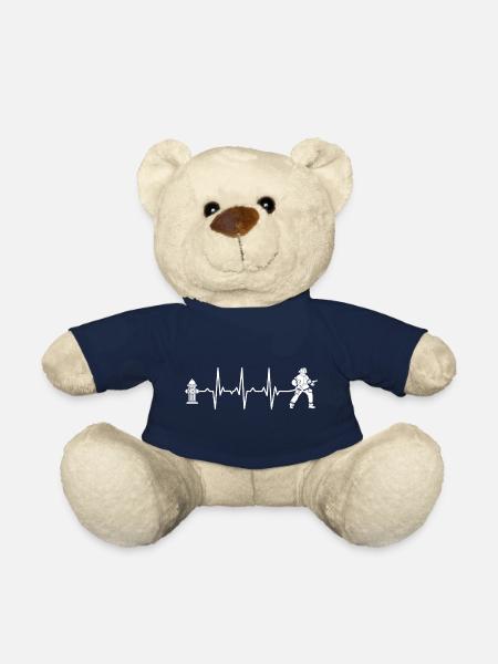 Feuerwehrmann Feuerwehr Herzschlag - Teddy - French Navy