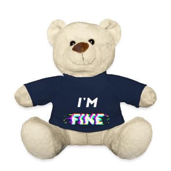 I'm fine glitch - Teddy Bear - french navy - Front