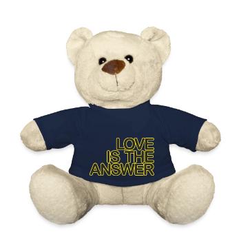 LOVE is the ANSWER 06 blackKgelb - Teddy Bear - french navy - Front
