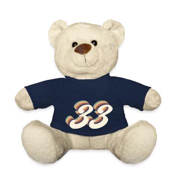 33rd anniversary vintage - Teddy Bear - french navy - Front