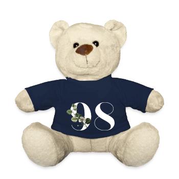 Nummer 98 Grüne Blumen - 98. Blumengeburtstag - Teddy - French Navy - Vorne