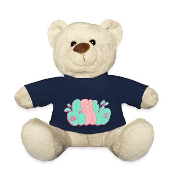 Lancer de graffiti Asik streetart - Nounours - bleu marine - Devant