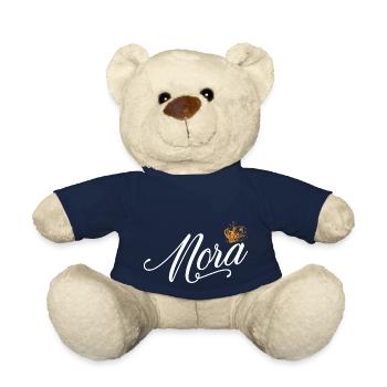 Nora Custom Name für Frauen Kinder Kleinkinder - Nora - Teddy - French Navy - Vorne