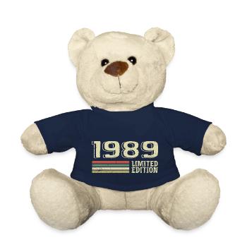 Born in 1989 Birthday 1989 Vintage 1989 - Teddy Bear - french navy - Front