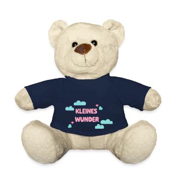 Kleines Wunder - Babymotiv - Babysachen - Teddy - French Navy - Vorne