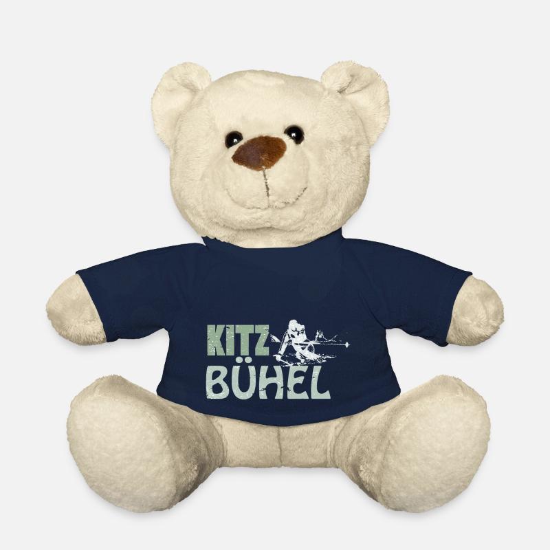 Kitzbühel Ski Resort Ski Holiday Skiing Gift - Teddy Bear - french navy