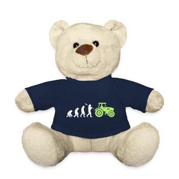 Evolution Farmer and Tractor - Teddy Bear - french navy - Front