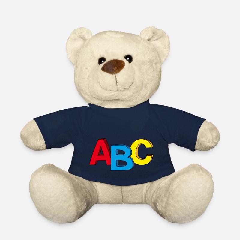 ABC Motiv, ideal zum Schulanfang / Einschulung - Teddy - French Navy