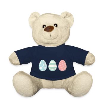 Three Easter eggs - Teddy Bear - french navy - Front