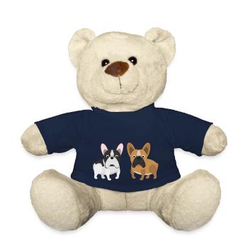 Two Bulls - French Bulldog - Teddy Bear - french navy - Front