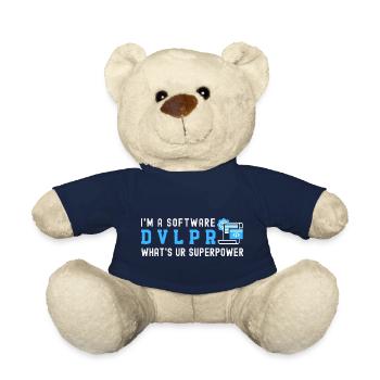 I'm a SOFTWARE DEVELOPER What's Your Superpower - Teddy Bear - french navy - Front