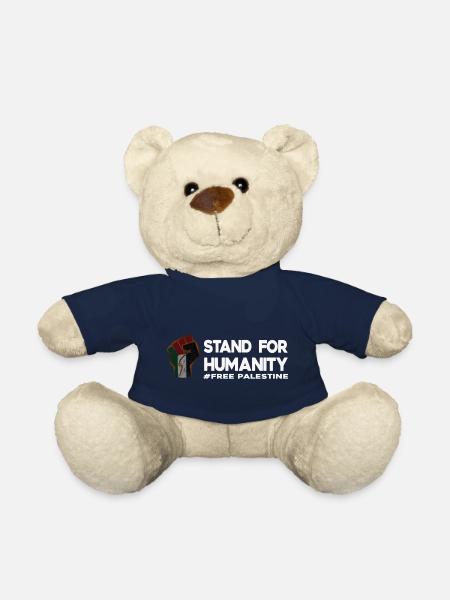 Freedom Fist Free Palestine - Teddy Bear - french navy