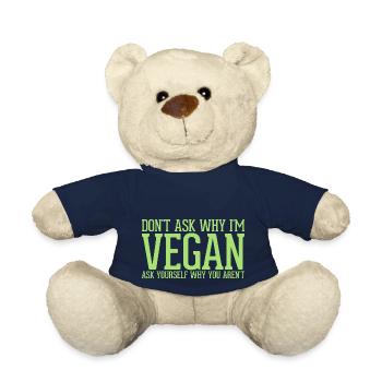 Don't ask Vegan - Teddy Bear - french navy - Front