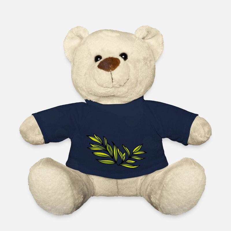 feuille feuilles branche - Nounours - bleu marine