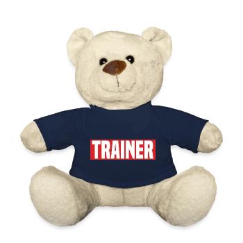 Trainer Lustiger Kreisliga Fußball Spruch - Teddy - French Navy - Vorne