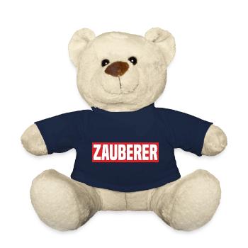 Zauberer Lustiger Kreisliga Fußball Spruch - Teddy - French Navy - Vorne