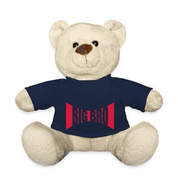 Logo big bro incurvé - Nounours - bleu marine - Devant