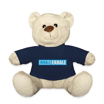 Inspirez expirez Yoga citation - Nounours - bleu marine - Devant