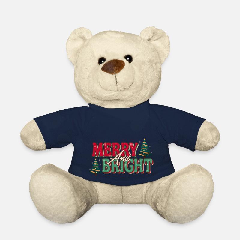 Joyeux et lumineux Noël - Nounours - bleu marine
