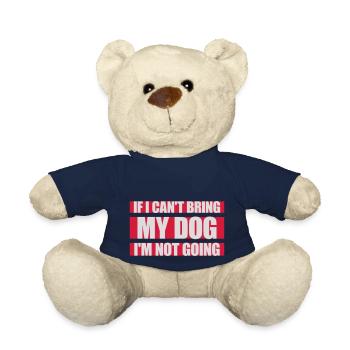 bring my dog quote - Teddy Bear - french navy - Front