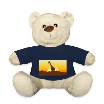 Safari Zoo Animals Wildlife - Teddy Bear - french navy - Front