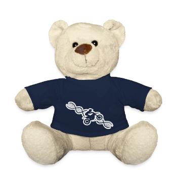 Motorcycle Motorcycle Fan Motorcross Motorcyclists - Teddy Bear - french navy - Front