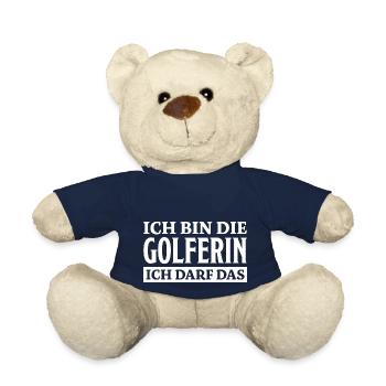 Golferin Minigolf Golf Spruch Golferin Geschenk - Teddy - French Navy - Vorne