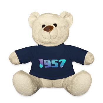Cadeau Anniversaire 1957 Millésime 1957 Rétro 1957 - Nounours - bleu marine - Devant