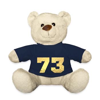 73 Gold Glitter - 73 Geburtstag - Teddy - French Navy - Vorne