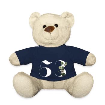 Nummer 53 Blumengrün - 53. Blumengeburtstag - Teddy - French Navy - Vorne
