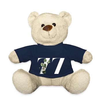 Nummer 77 Blumengrün - 77. Blumengeburtstag - Teddy - French Navy - Vorne