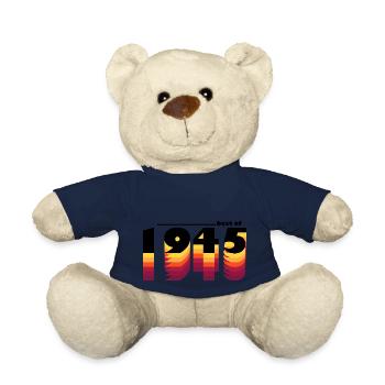 Proudly Celebrating 1945 - Vintage 80 Years of - Teddy Bear - french navy - Front