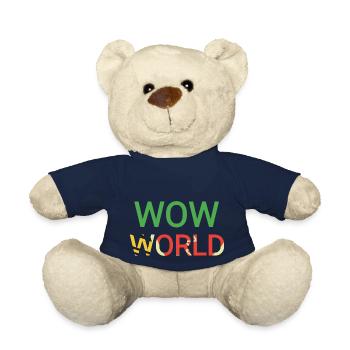 wow Welt bunter text - Teddy - French Navy - Vorne