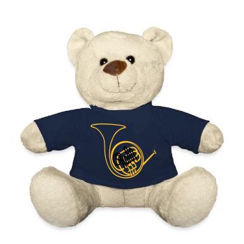 French Horn II - Teddy Bear - french navy - Front