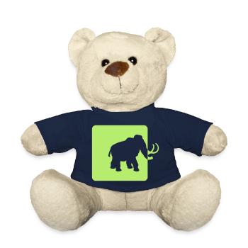 mammoth ice age past logo - Teddy Bear - french navy - Front