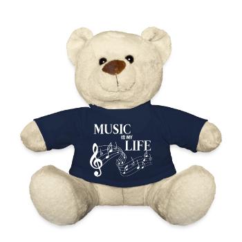 Music Pop Rock Party Gift Shirt Jazz Classic - Teddy Bear - french navy - Front