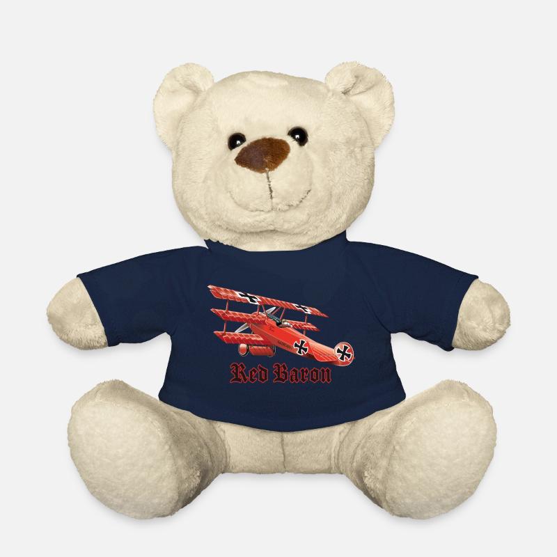 Roter Baron (auf klarem T-Shirt) - Teddy - French Navy