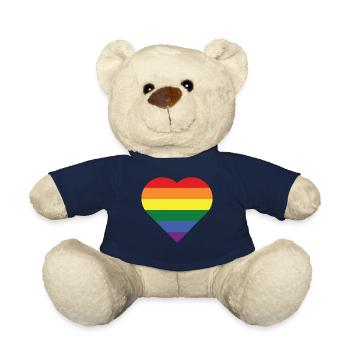 RainbowHeart - Teddy Bear - french navy - Front