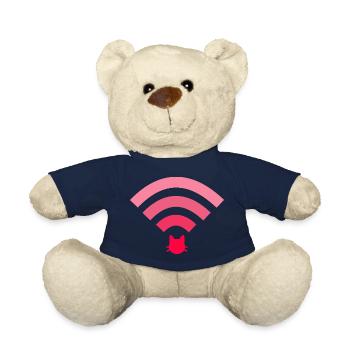 chat wifi rose - Nounours - bleu marine - Devant